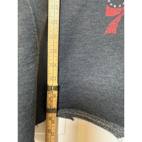 NBA Licensed Philadelphia 76ers Oversized Pullover Gray Women's Sweatshirt 2XL - Picture 7 of 9